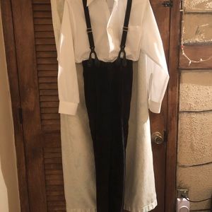 Jou jou corduroy suspender pants,